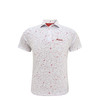 Alabama Crimson Tide Vintage Script Mulligan Polo - White with Light Blue & Crimson