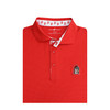 Rutgers Scarlet Knights Sir Henry Mascot Custom Trim Dot Polo - Scarlet