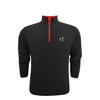 Georgia Standing Bulldog 3/8 Stripe Pullover - Black
