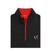 Georgia Standing Bulldog 3/8 Stripe Pullover - Black