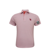 Ole Miss Rebels 2026 NCAA Baseball Men's College World Series Vintage UM Aztec Polo - Red with Powder Blue