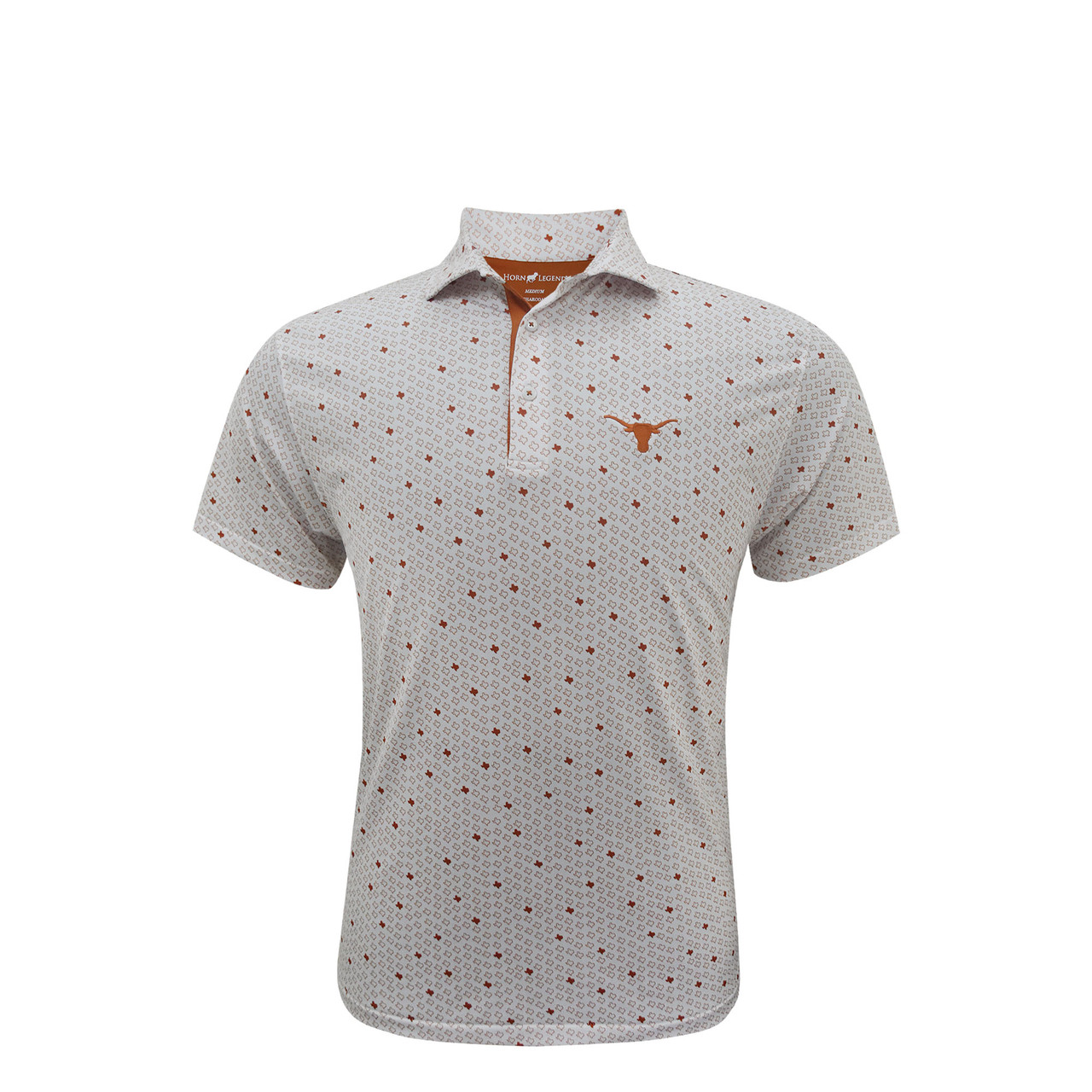 Texas Longhorns Micro State Print Polo - Main Image