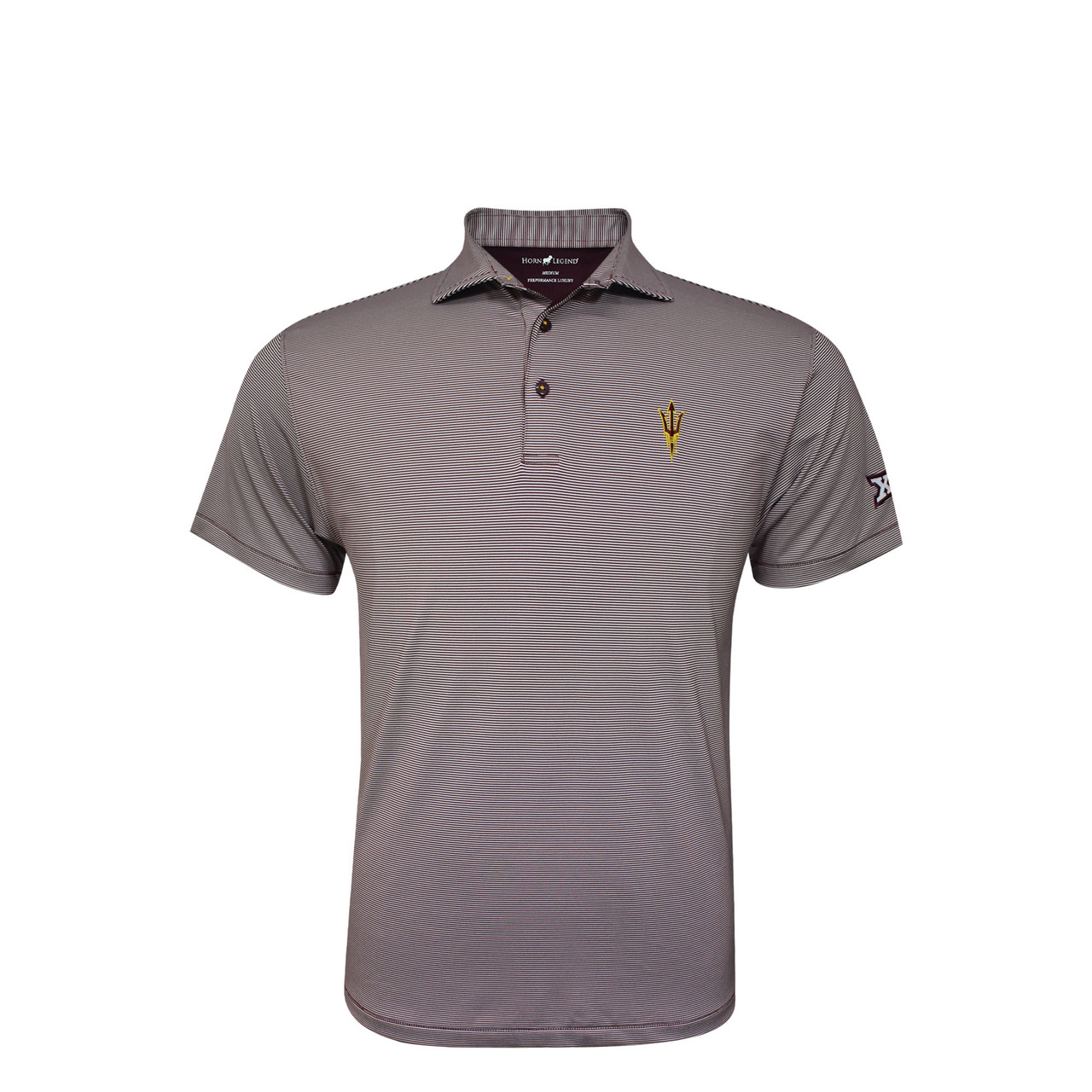 Arizona State Sun Devils 1/24 Stripe Performance Polo - Maroon
