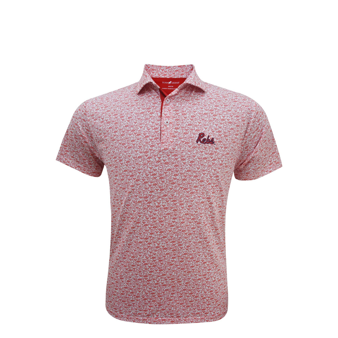 Ole Miss Rebs Script Red Playbook Polo
