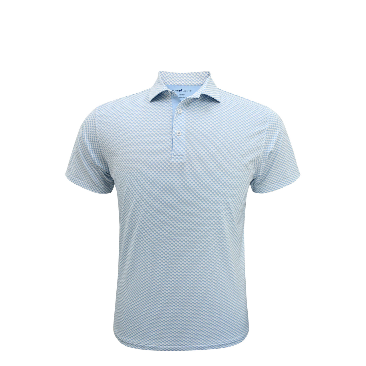 Oklahoma White and Light Blue with Flag Logo Inspired State Polo
