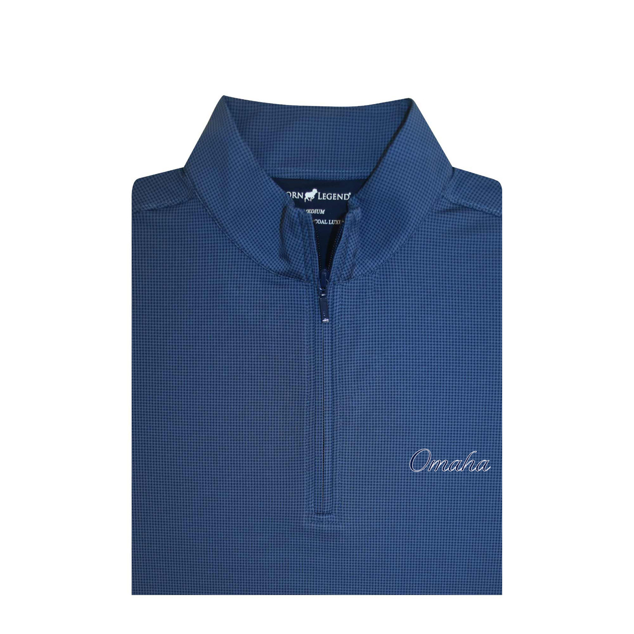 Omaha Script Navy Shepherd Pullover
