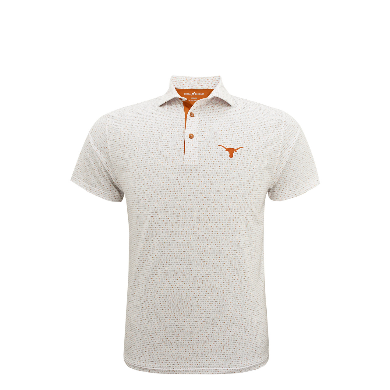 Texas Longhorns White Wordmark Polo