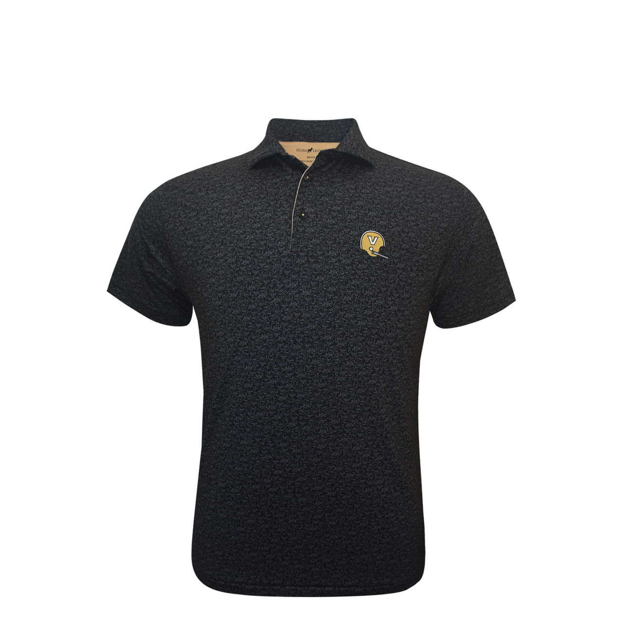 Vanderbilt Commodores Helmet Logo Black Playbook Polo