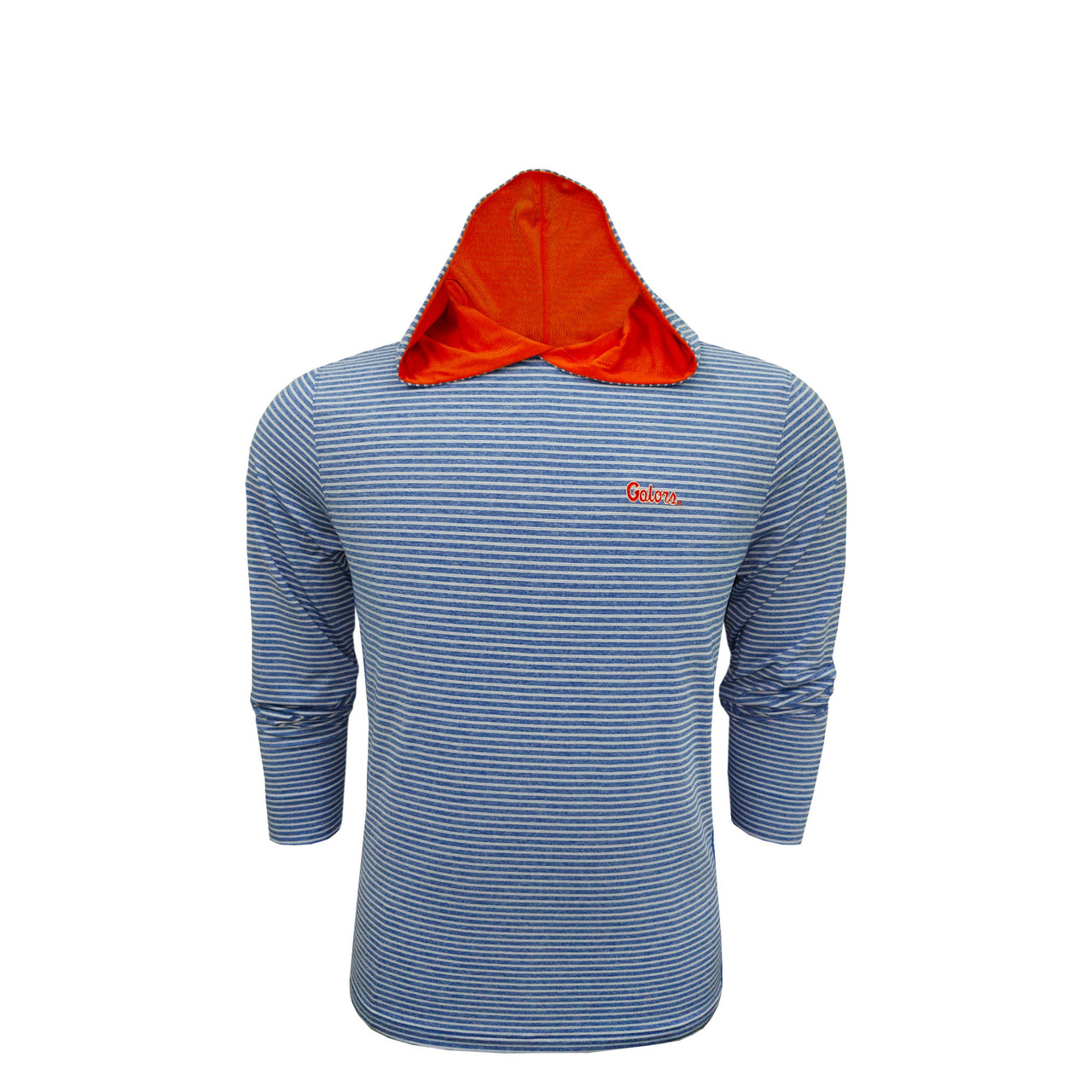 Florida Gators Script Blue Heather Stripe Performance Hoodie