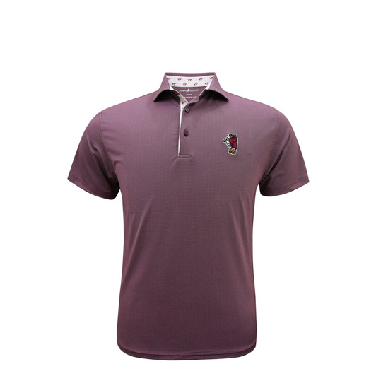Virginia Tech swinging HokieBird Custom Trim Birdseye Polo - Maroon