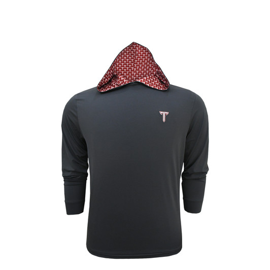 Troy Trojans Custom Trim Hoodie - Charcoal