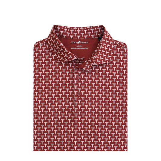 Troy Trojans Logo Print Polo - Maroon