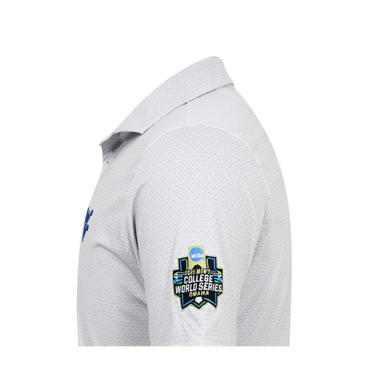West Virginia Mountaineers 2026 NCAA Baseball Men's College World Series Diamond Classic Polo - White & Grey