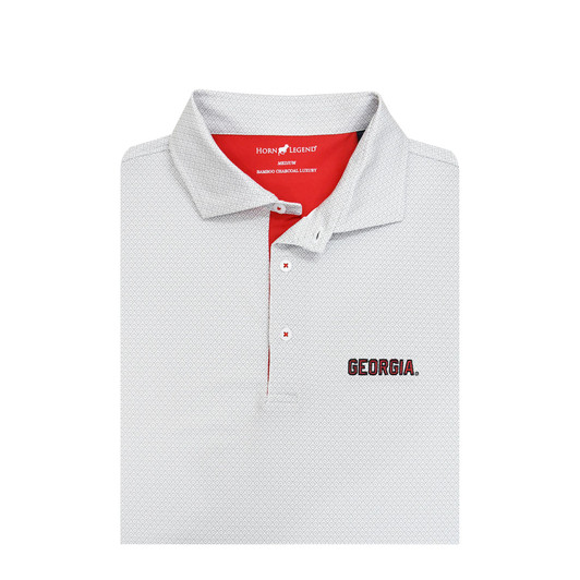 Georgia Bulldogs 2026 NCAA Baseball Men's College World Series Diamond Classic Polo - White & Grey