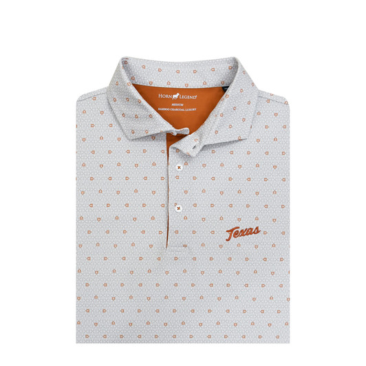 Texas Longhorns 2026 NCAA Baseball Men's College World Series Home Plate Polo - White & Grey