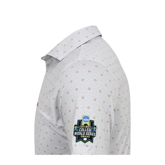 Texas Longhorns 2026 NCAA Baseball Men's College World Series Home Plate Polo - White & Grey