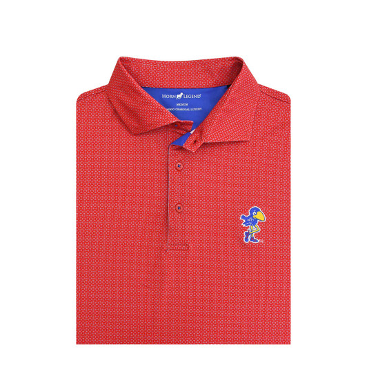 Kansas Jayhawks Vintage Football Laces Polo - Red