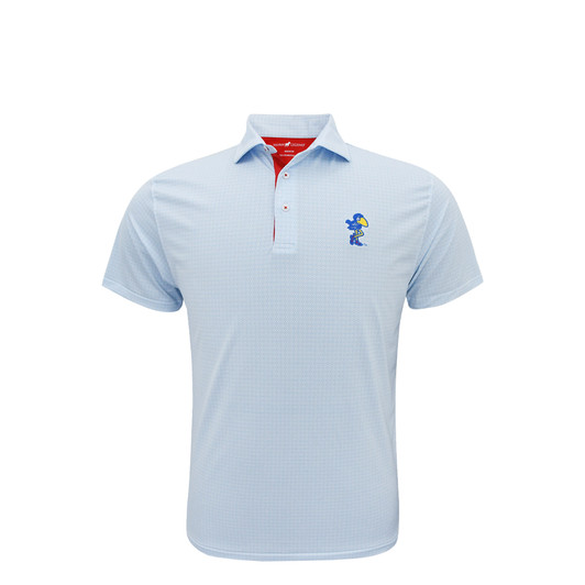 Kansas Jayhawks Vintage Henna Polo - Light Blue