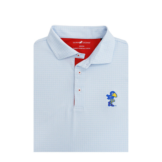 Kansas Jayhawks Vintage Henna Polo - Light Blue