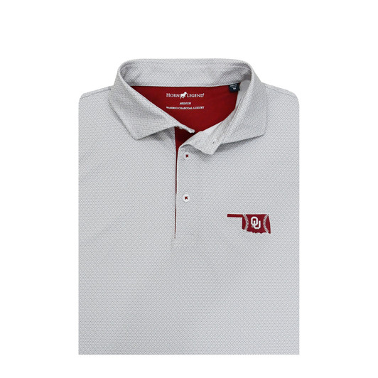 Oklahoma Sooners 2026 NCAA Baseball Men's College World Series Diamond Classic Polo - White & Grey