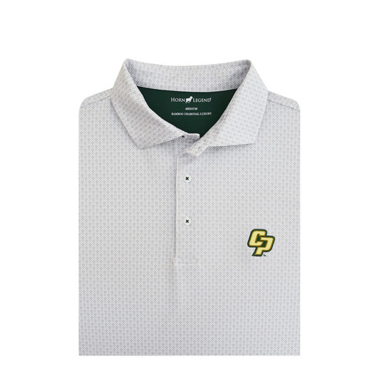 Cal Poly Mustangs Extra Base Polo - White & Grey
