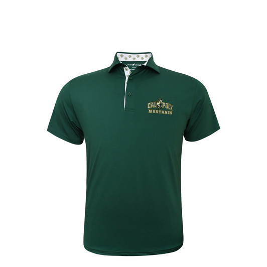 Cal Poly Mustangs Custom Trim Polo - Green
