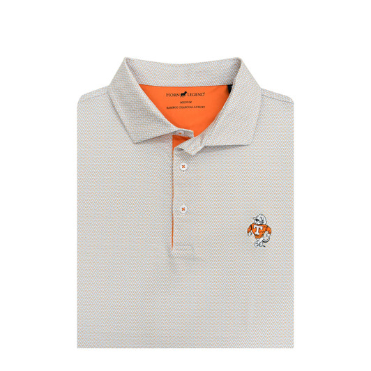Tennessee Volunteers Vintage Smokey Ripple Polo - White with Grey & Orange