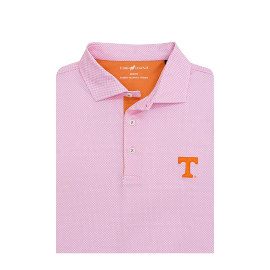 Tennessee Volunteers Cross Hatch Polo - Rose Quartz
