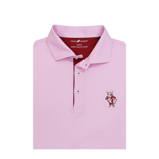Indiana Hoosiers Vintage Bison Cross Hatch Polo - Rose Quartz