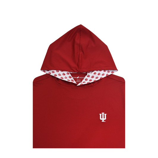 Indiana Hoosiers Custom Trim Hoodie - Crimson