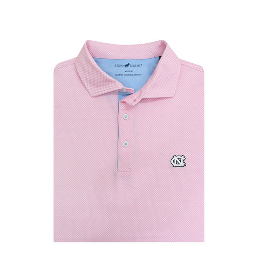 North Carolina Tar Heels Cross Hatch Polo - Rose Quartz