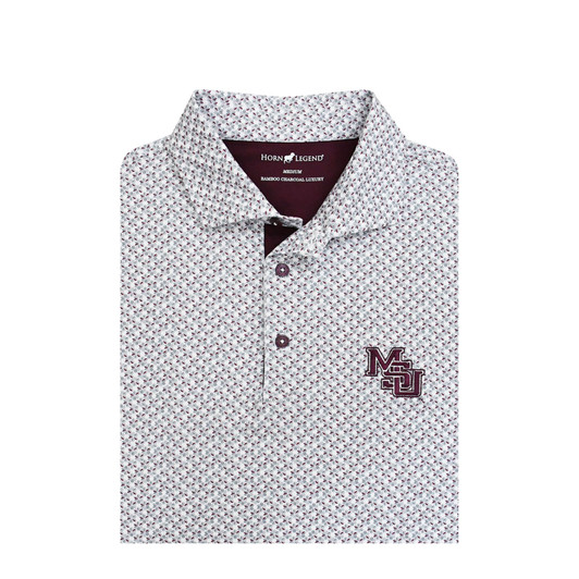 Mississippi State Vintage 1995 Petals Polo - White & Grey