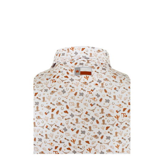 Texas Longhorns State Inspired Print Polo - White