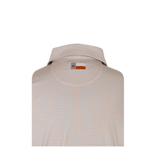 Texas Longhorns Vintage Bevo TX Flag Ripple Polo - White & Sand