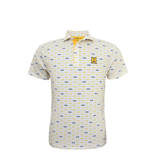 Missouri Tigers Vintage Wordmark Polo  - White with Gold & Black