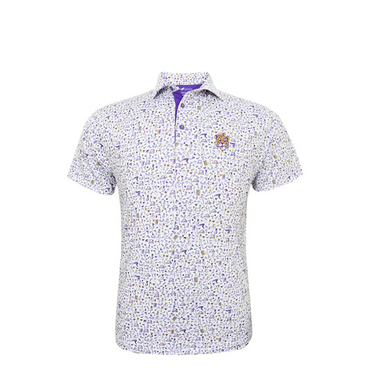 LSU Tigers Vintage 1955 Mulligan Polo - White with Purple & Gold