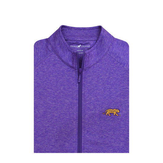LSU Walking Tiger Women's Performance Heather Full Zip Jacket - Purple