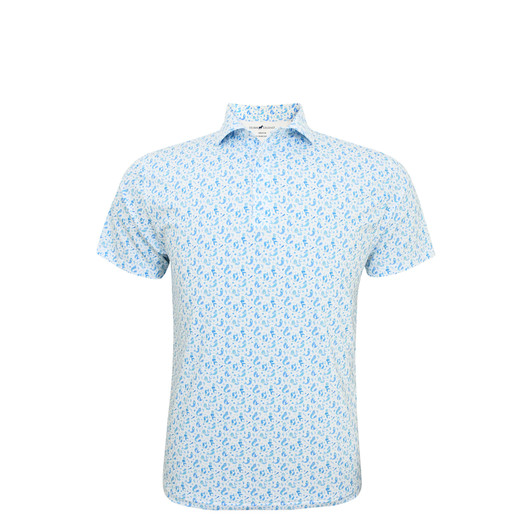 Mermaid Performance Polo - White & Light Blue