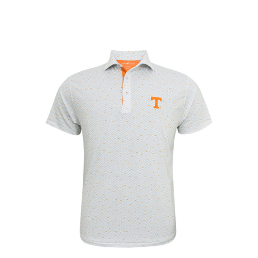 Tennessee Volunteers Micro State Polo - White with Orange