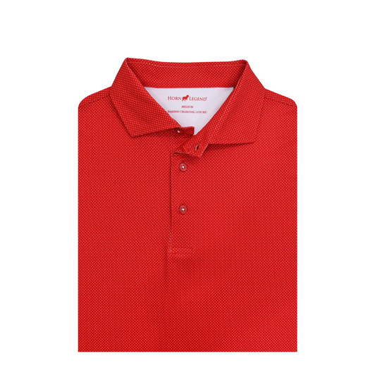 Dot Performance Polo - Red with White