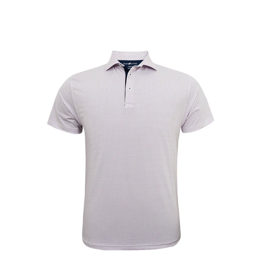 Checkers Performance Polo - White with Navy & Red