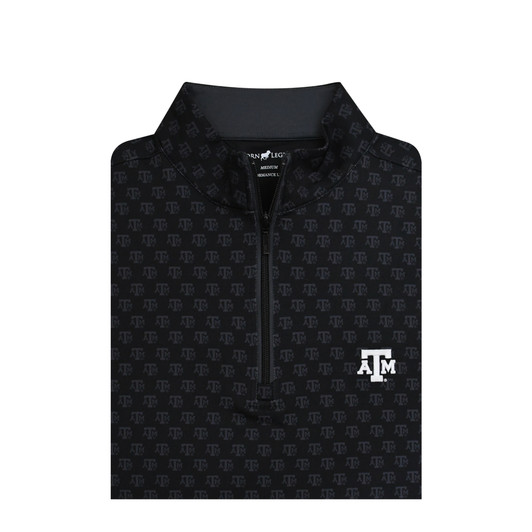 Texas A&M Aggies Custom Print Micro Fleece Performance Pullover - Black