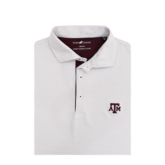 Texas A&M Aggies Checkers Polo - White