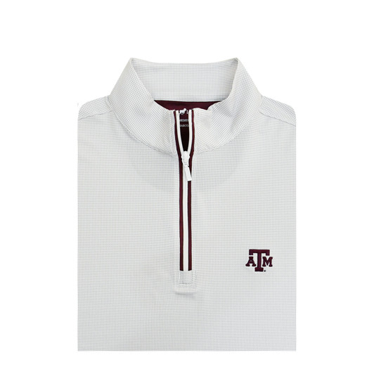 Texas A&M Aggies Shepherd Pullover - White with Grey