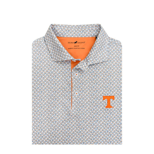 Tennessee Volunteers Tri-Star Petals Polo - White with Orange & Grey