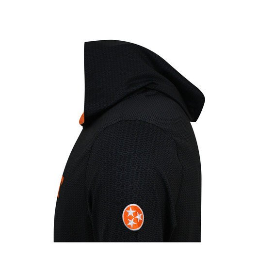 Tennessee Volunteers Tri-Star Spiral Hoodie - Black with Charcoal & Orange