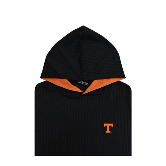 Tennessee Volunteers Tri-Star Spiral Hoodie - Black with Charcoal & Orange