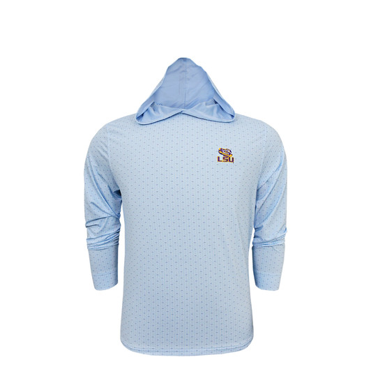 LSU Tigers Spiral Hoodie - Light Blue