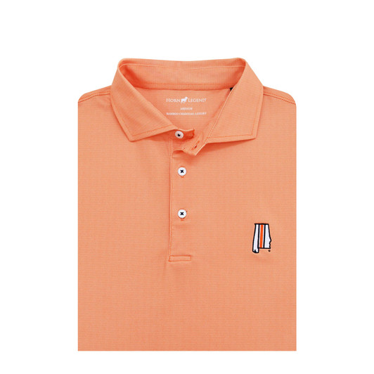 Auburn Tigers State Mark Birdseye Polo - Orange