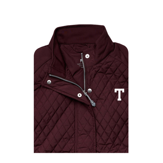 Texas A&M Vintage Block T Women's Full Zip Quilted Vest - Maroon